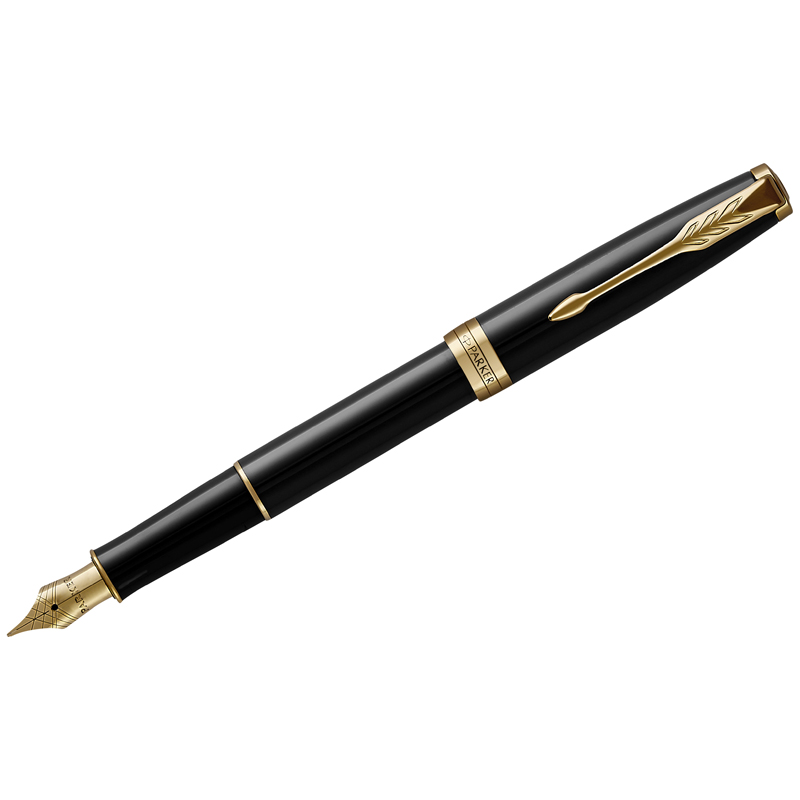 Ручка перьевая Parker "Sonnet Black Lacquer GT"