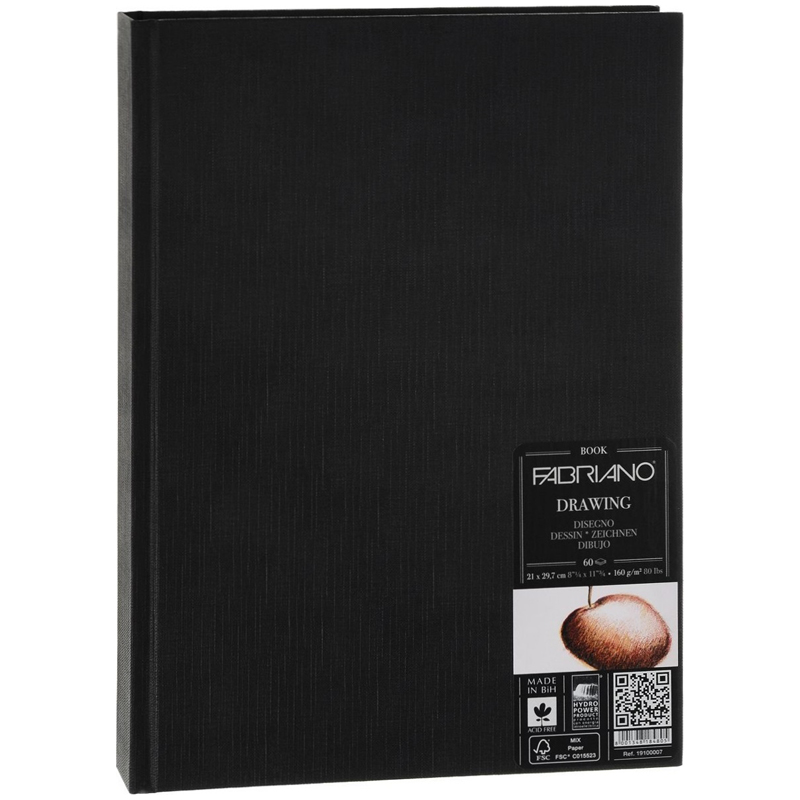 Скетчбук 60л. А4 7БЦ "Drawingbook", 160г/м2, мелокзернистая бумага