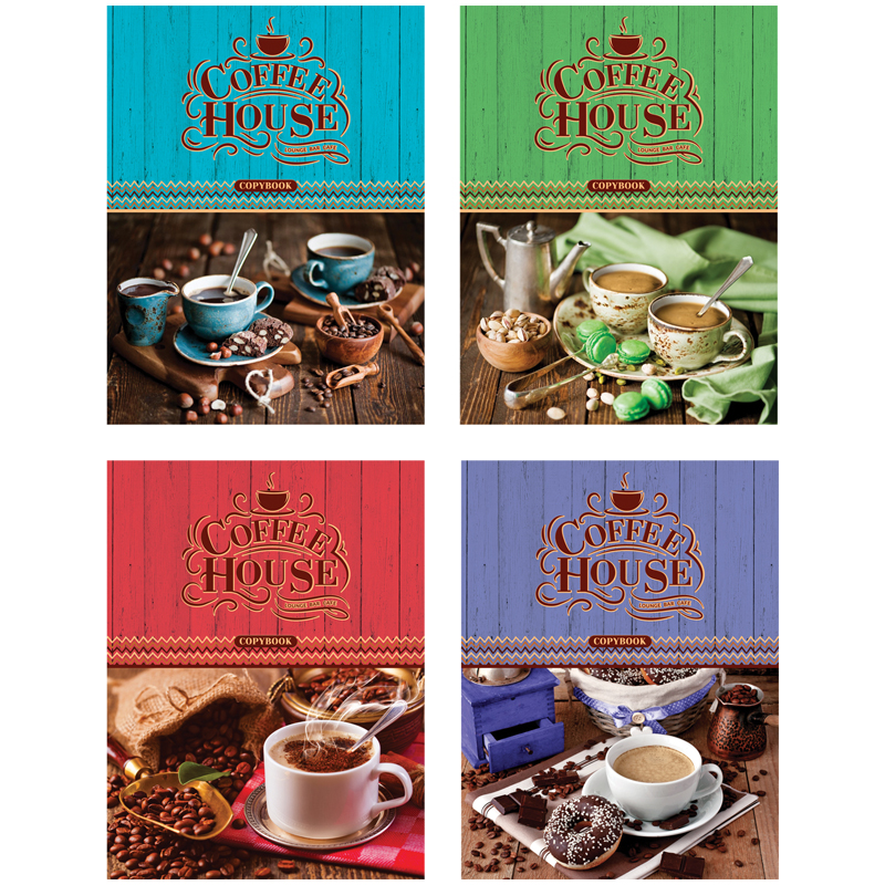 Тетрадь на кольцах А5, 160л., BG "Coffee house", выб. лак