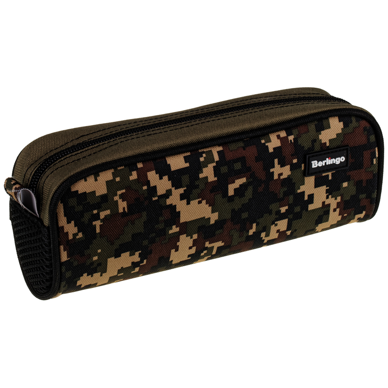 Пенал мягкий, 210*80*60 Berlingo "Military green", полиэстер