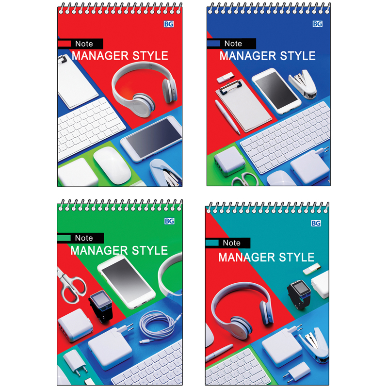 Блокнот А6 80л. на гребне BG "Manager Style"
