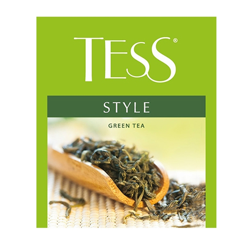 Чай Tess "Style", зеленый, 100 пакетиков, целлофановый пакет
