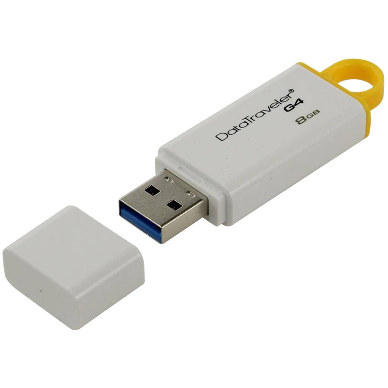 Память Kingston "DTIG4"   8GB, USB 3.0 Flash Drive, белый