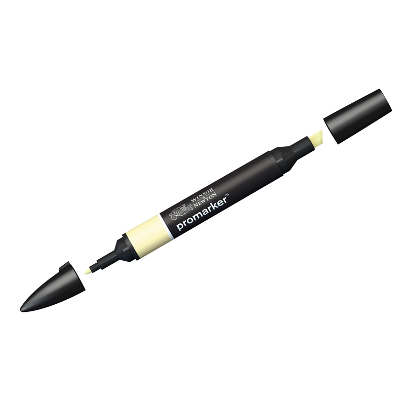 Маркер художественный двухсторонний Winsor&Newton "Pro", пулевидный/скошенный, 2мм/7мм, деликатный лаймовый