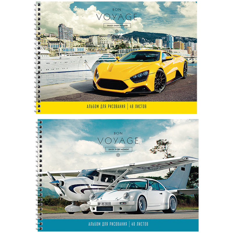 Альбом для рисования 48л., А4, на гребне ArtSpace "Техника. Bon voyage"