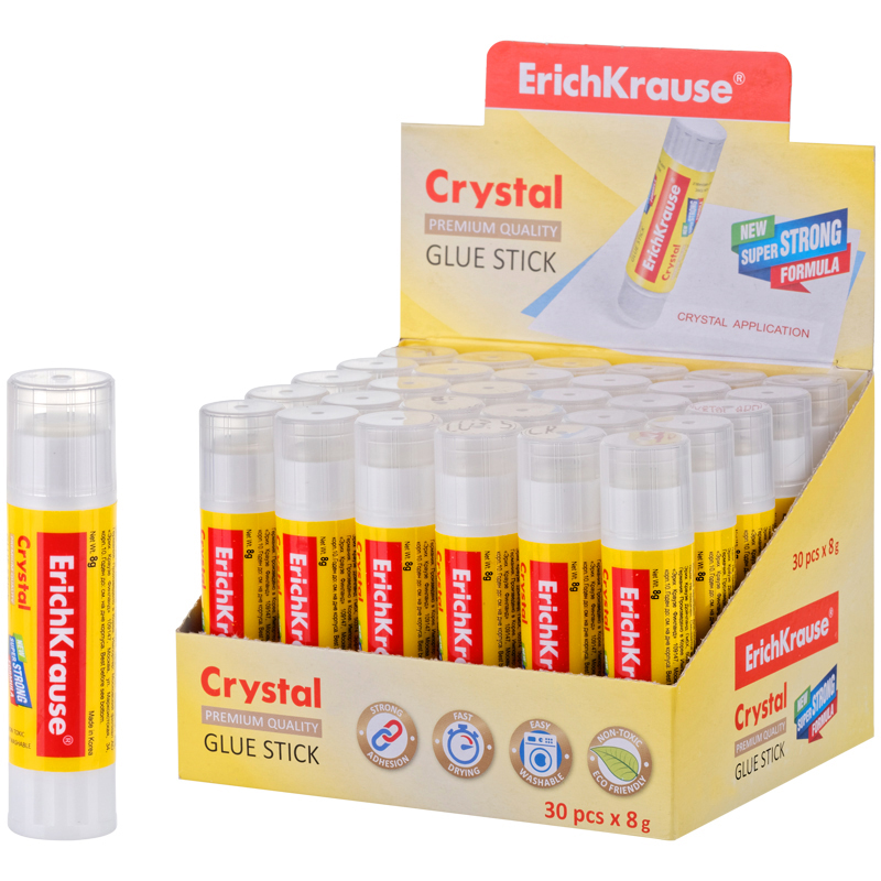 Клей-карандаш Erich Krause "Crystal", 08г