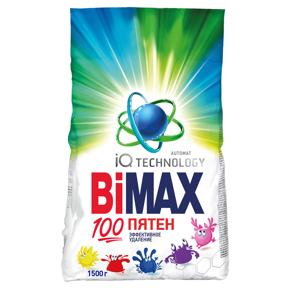 Порошок для машинной стирки BiMax "100 пятен", 1,5 кг