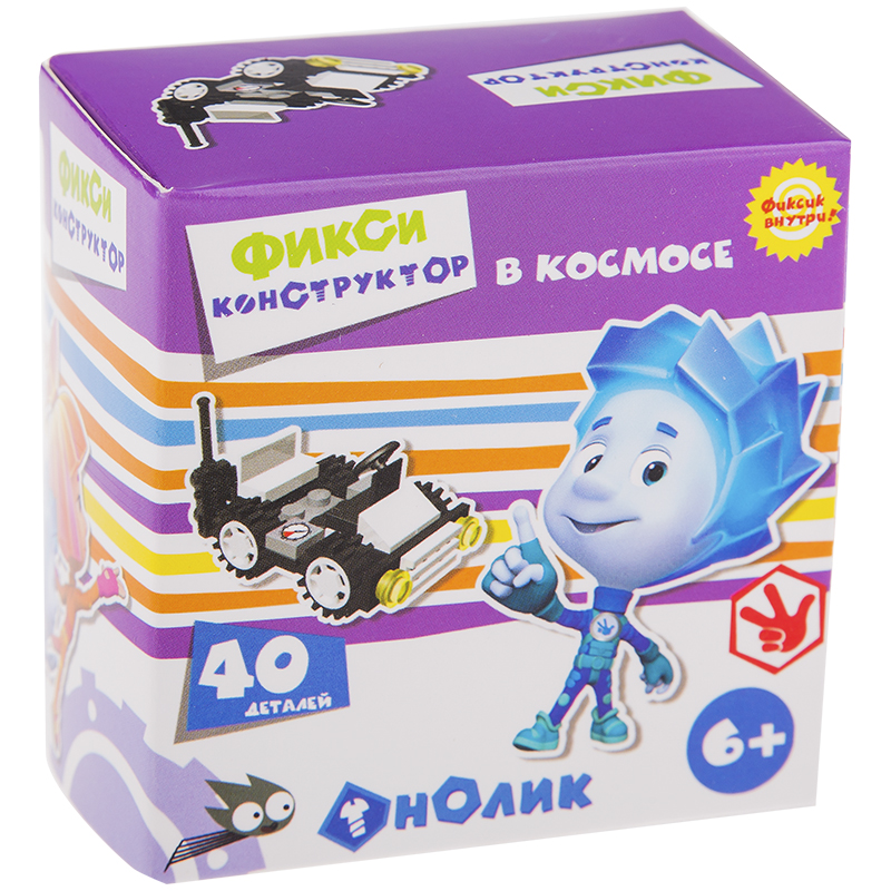 Конструктор пластиковый Businka "Фиксики - Нолик. Луноход", 40 элементов, картонная коробка