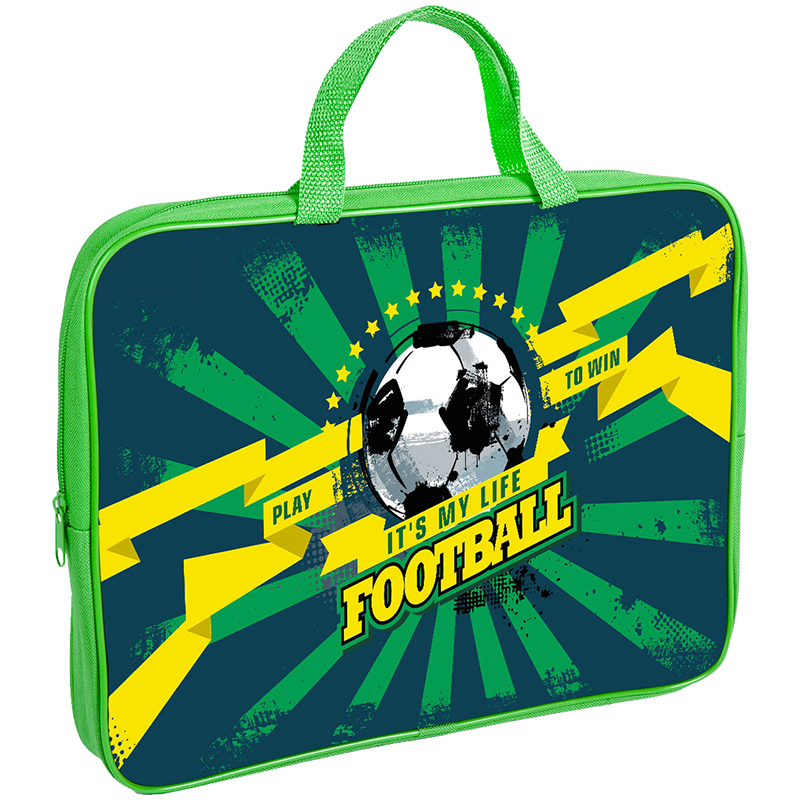 Папка с ручками А4 Berlingo "Football", ткань, 45мм