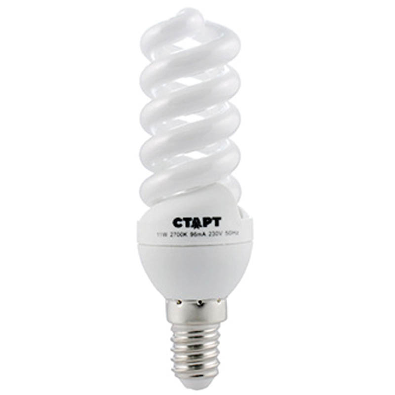 Лампа энергосберегающая Старт 11W, FSP E14, 4200K холодный свет