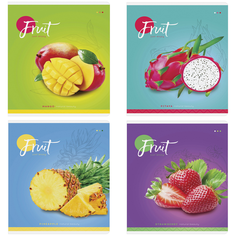Тетрадь 48л., А5, клетка ArtSpace "Фрукты. Colorful fruits"