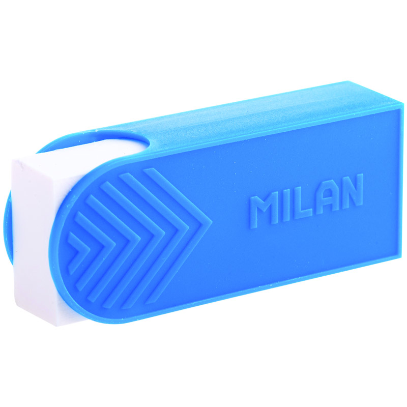Ластик Milan "Extra Soft 5020", прямоугольный, пластик, пластиковый держатель, 61*23*12мм