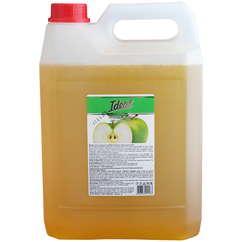 Мыло жидкое Ideal "Яблоко", канистра, 5л