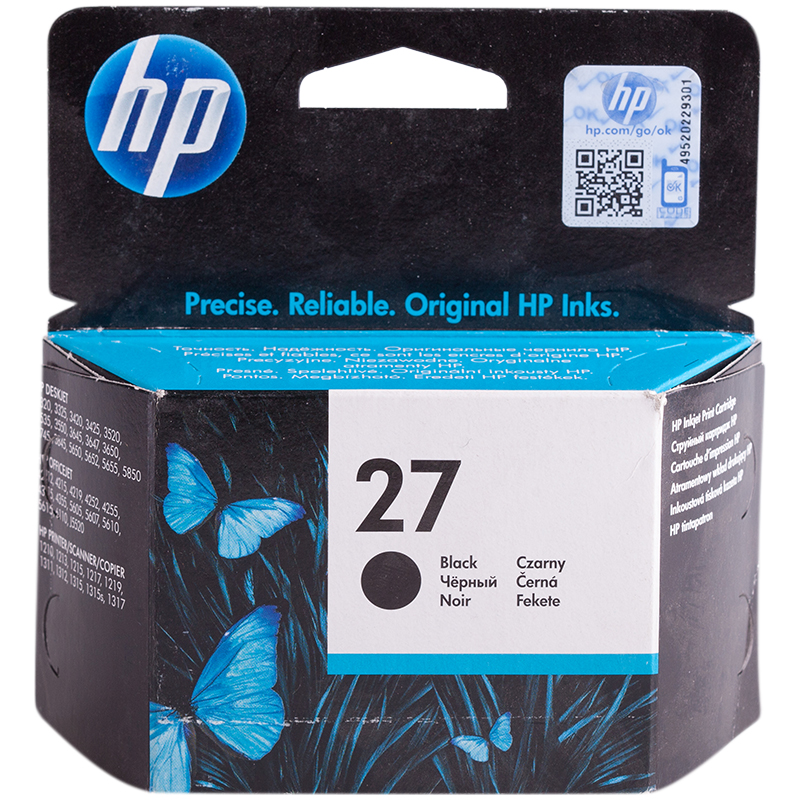 Картридж ориг. HP C8727AE (№27) черный для DJ 3320/3325/3420/3425/3520/3535/3550/3647/3650 (280стр)