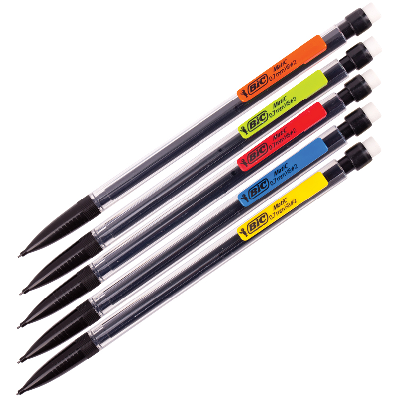 Карандаш механический Bic "Matic Classic", 0,7мм, с ластиком, ассорти