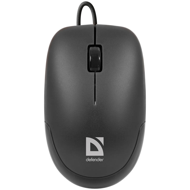 Мышь Defender Datum MM-010, USB, черный, 2btn+Roll