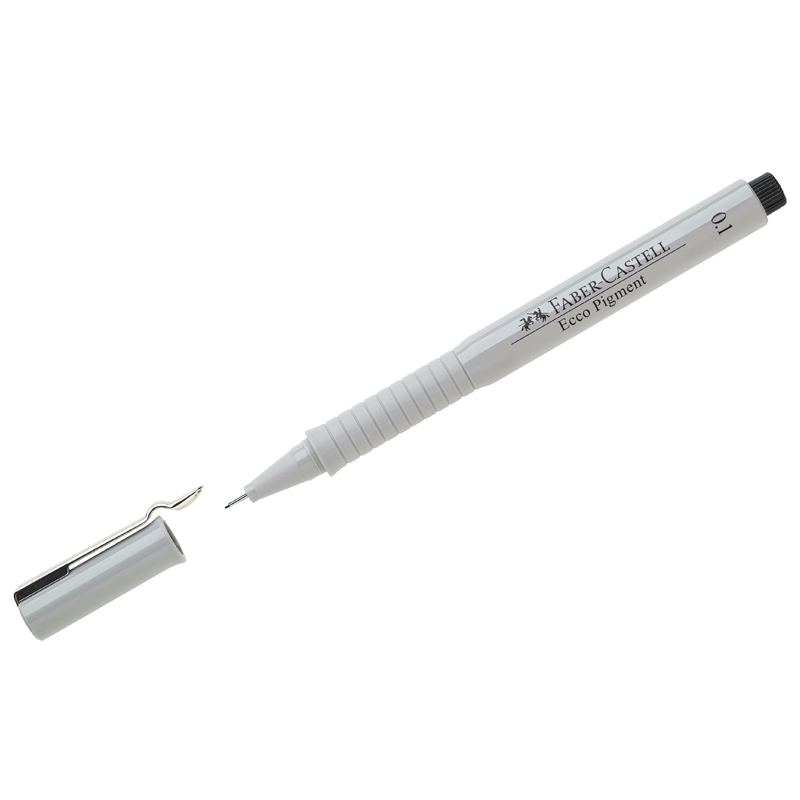 Ручка капиллярная Faber-Castell "Ecco Pigment" черная, 0,1мм