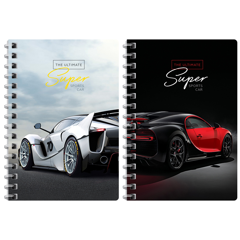 Записная книжка А6 120л., на гребне ArtSpace "Авто. Ultimate super cars"