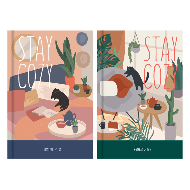 Бизнес-блокнот А6, 160л., BG "Stay cozy", матовая ламинация
