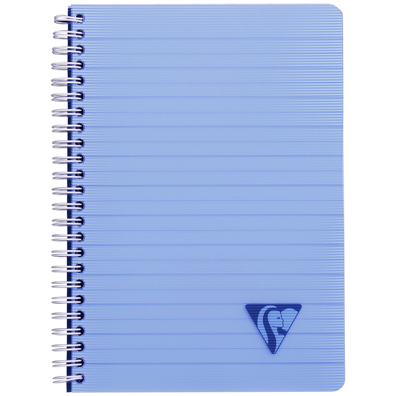 Тетрадь 90л., А5, клетка на гребне Clairefontaine "Linicolor", пластиковая обложка, синяя, 90г/м2
