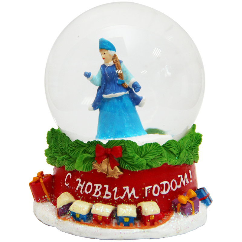 Водяной шар "Снегурочка"  7,5*7,5*8,4 см