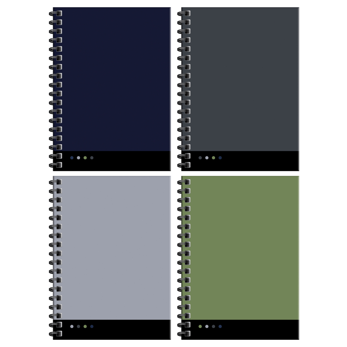 Записная книжка А6 96л., на гребне ArtSpace "Deep monocolor", твердая обложка, глянцевая ламинация