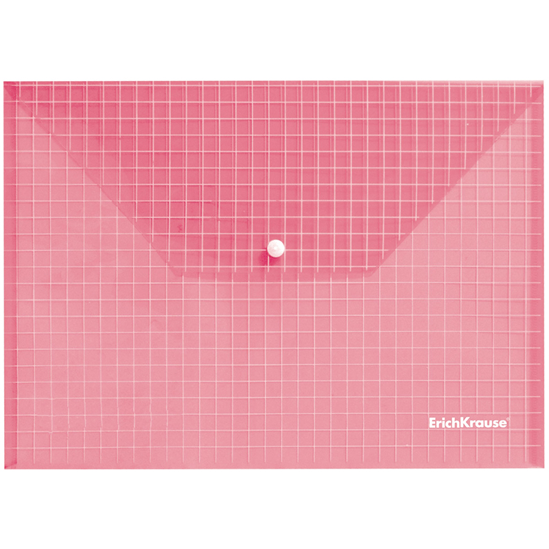 Папка-конверт на кнопке Erich Krause "Envelope Folder", А4, 140мкм, красная