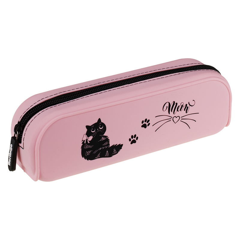 Пенал мягкий 200*60*50 Berlingo "Kitty meow", силикон
