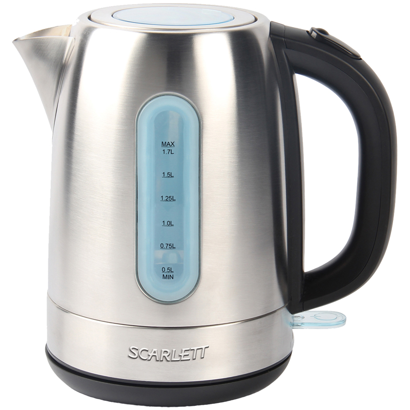 Чайник электрический Scarlett SC-EK21S38, 1,7л, 2200Вт, металл/пластик