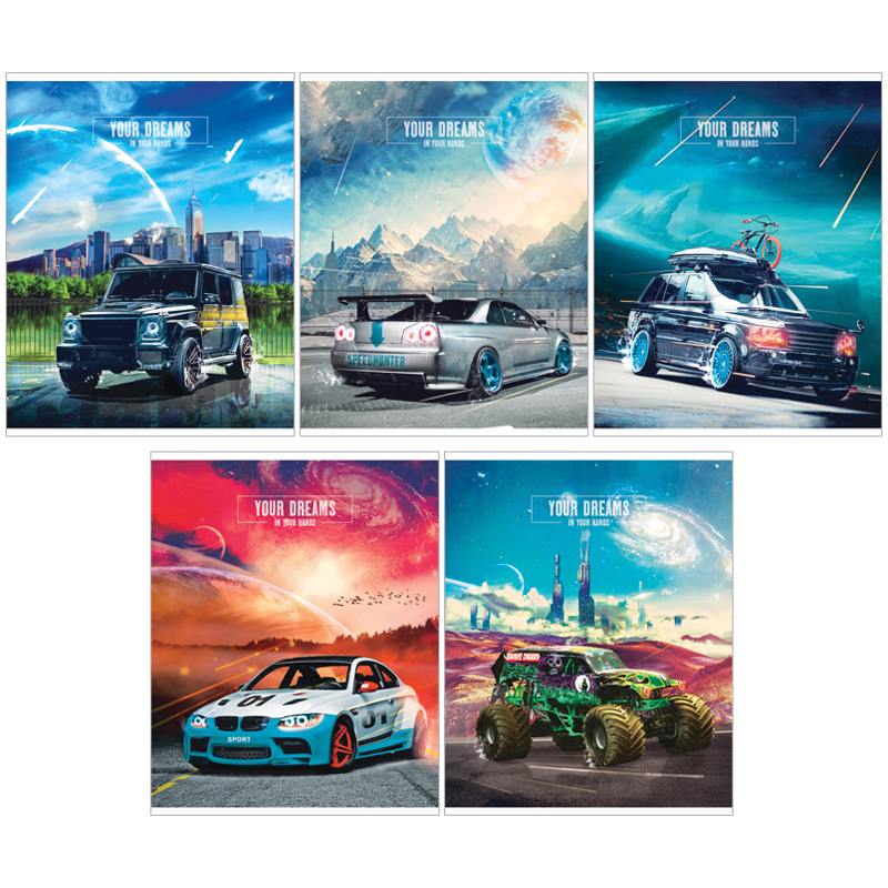 Тетрадь 80л., А5, клетка ArtSpace "Авто. Your dreams"