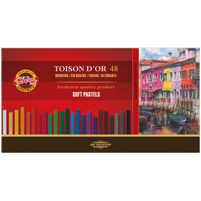 Пастель художественная Koh-I-Noor "Toison d'or", 48 цветов, картон. упак.