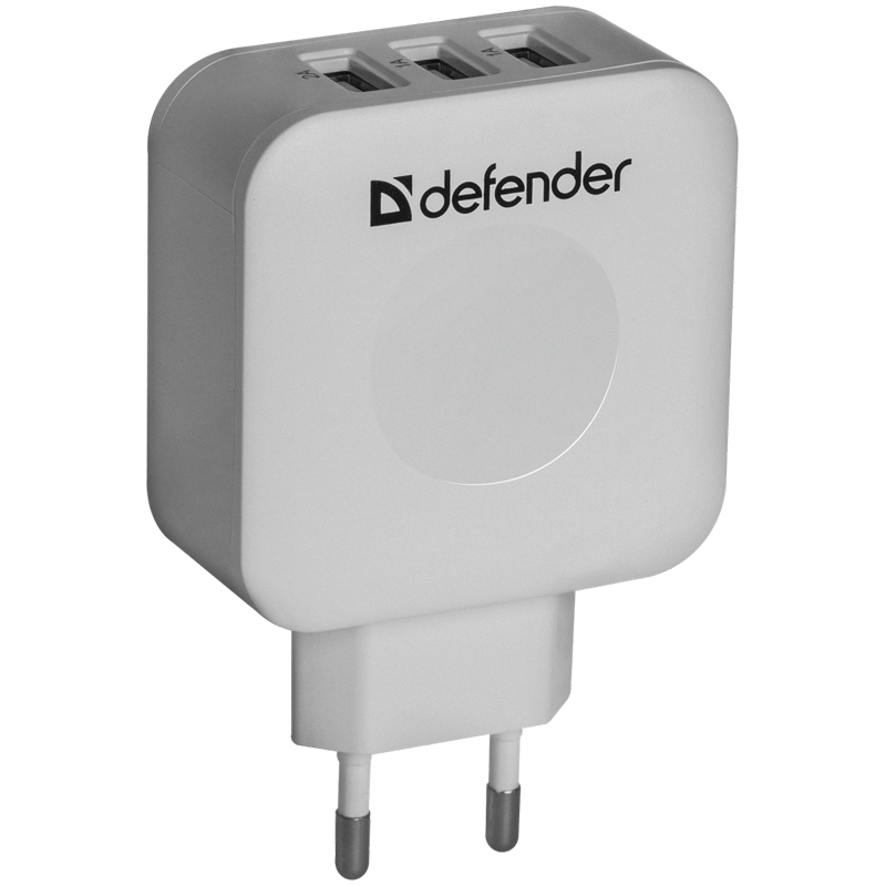 Зарядное устройство сетевое Defender UPA-30, 3хUSB, 2А output, серый