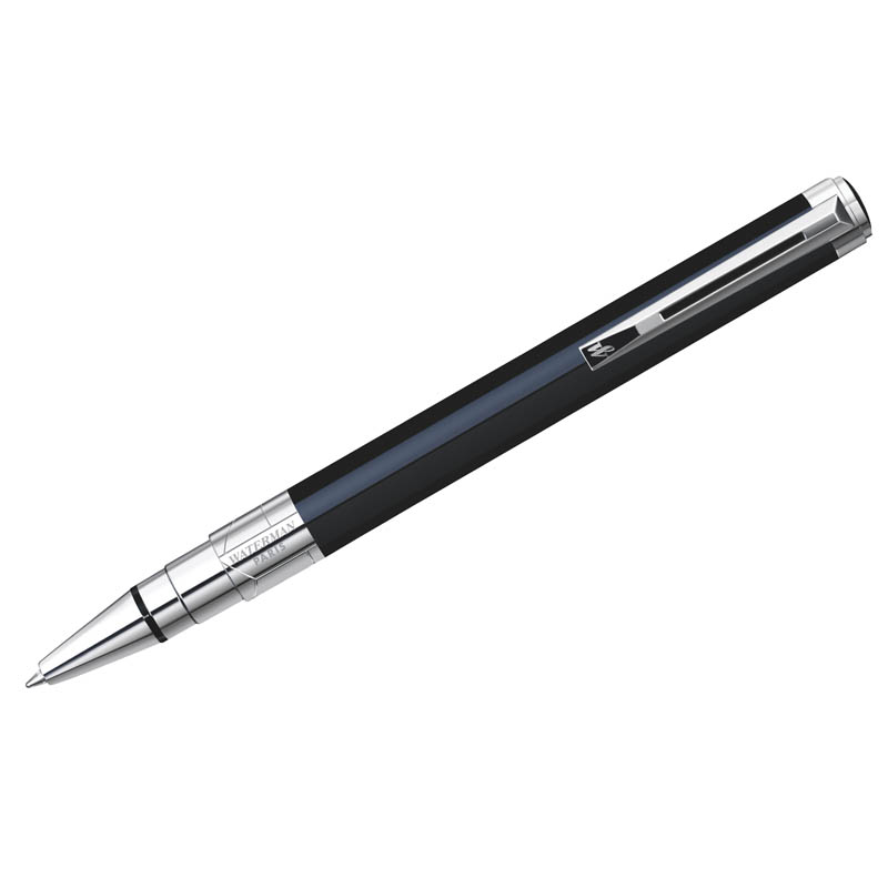Ручка шариковая Waterman "Perspective Black CT" синяя, 1,0мм, поворот., подар.уп