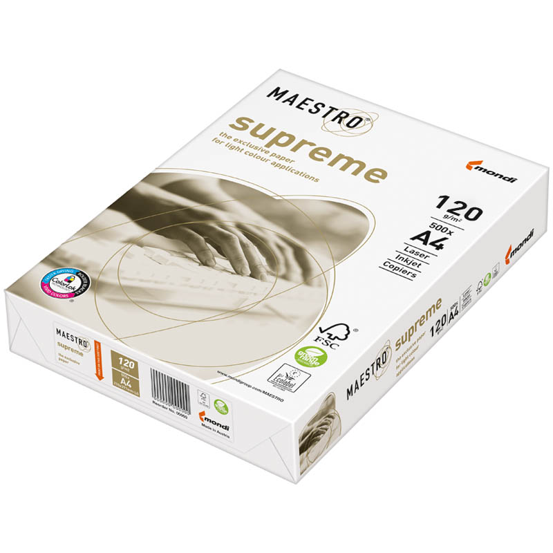 Бумага Maestro "Supreme" А4, 120г/м2, 500л., 170%