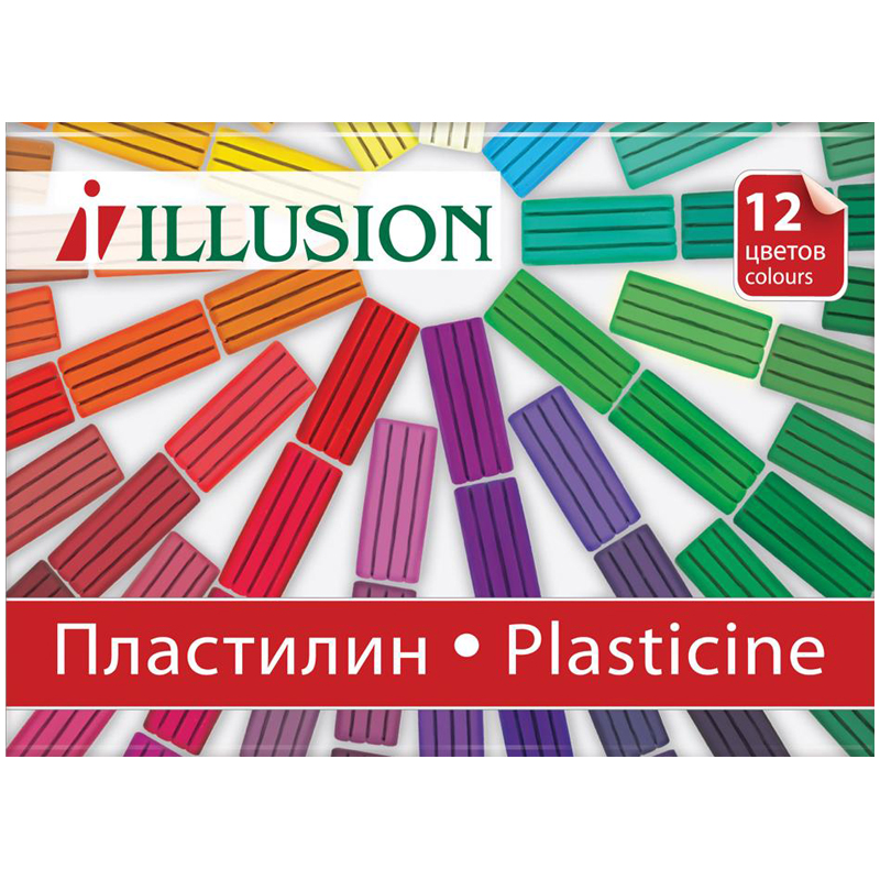 Пластилин Гамма "Illusion", 12 цветов, 168г, картон