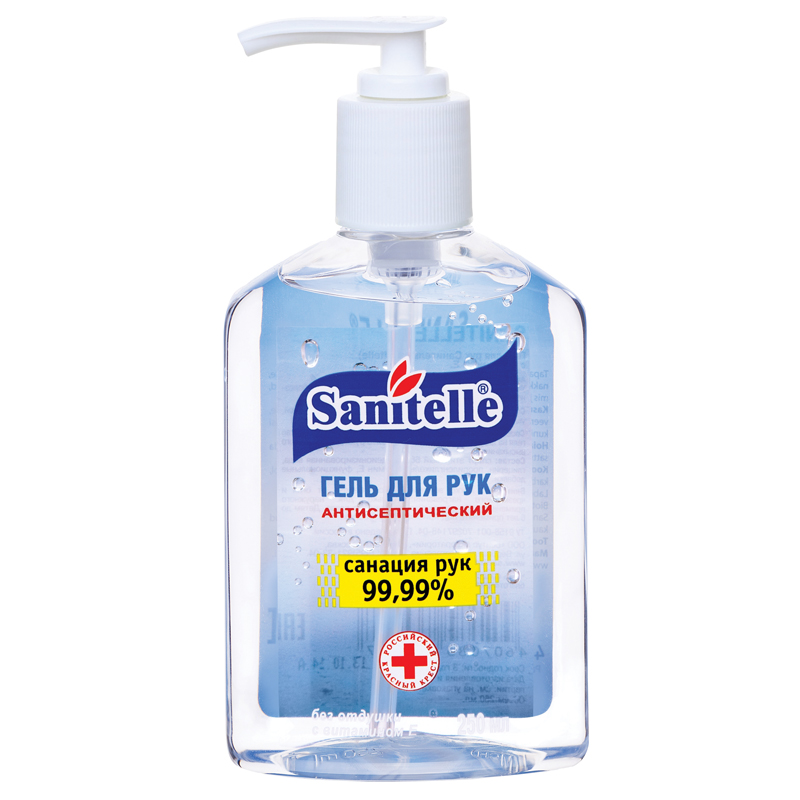 Гель антисептический Sanitelle, витамин Е, с дозатором, 250мл