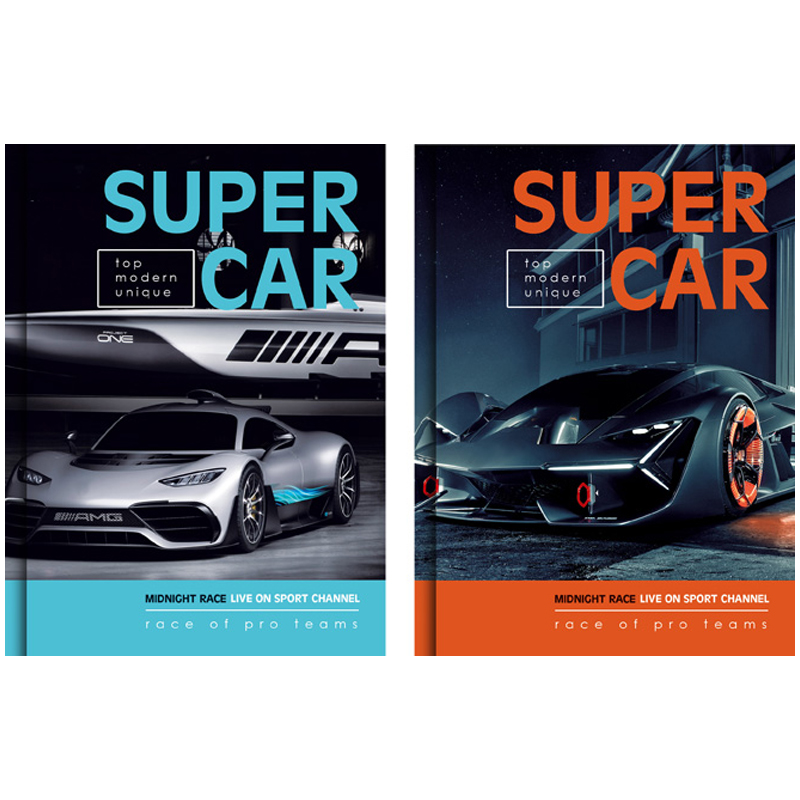 Бизнес-блокнот А6 80л. BG "Top car", глянцевая ламинация