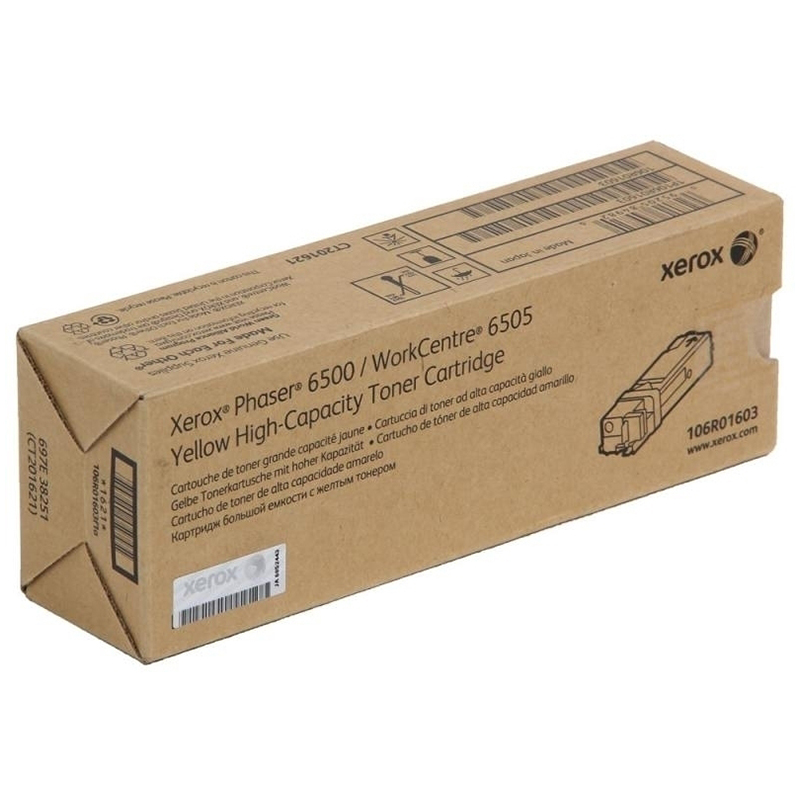Тонер-картридж ориг. Xerox 106R01603 желтый для Phaser 6500/WC6505 (2,5K)
