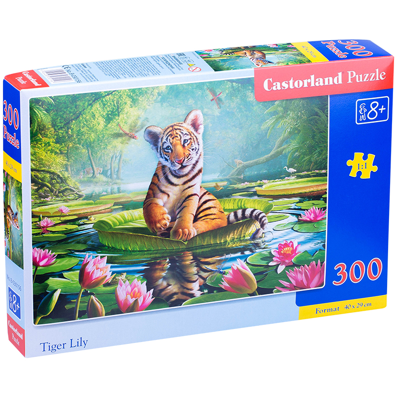 Пазл  300 эл. Castorlаnd "Тигренок на лилии"