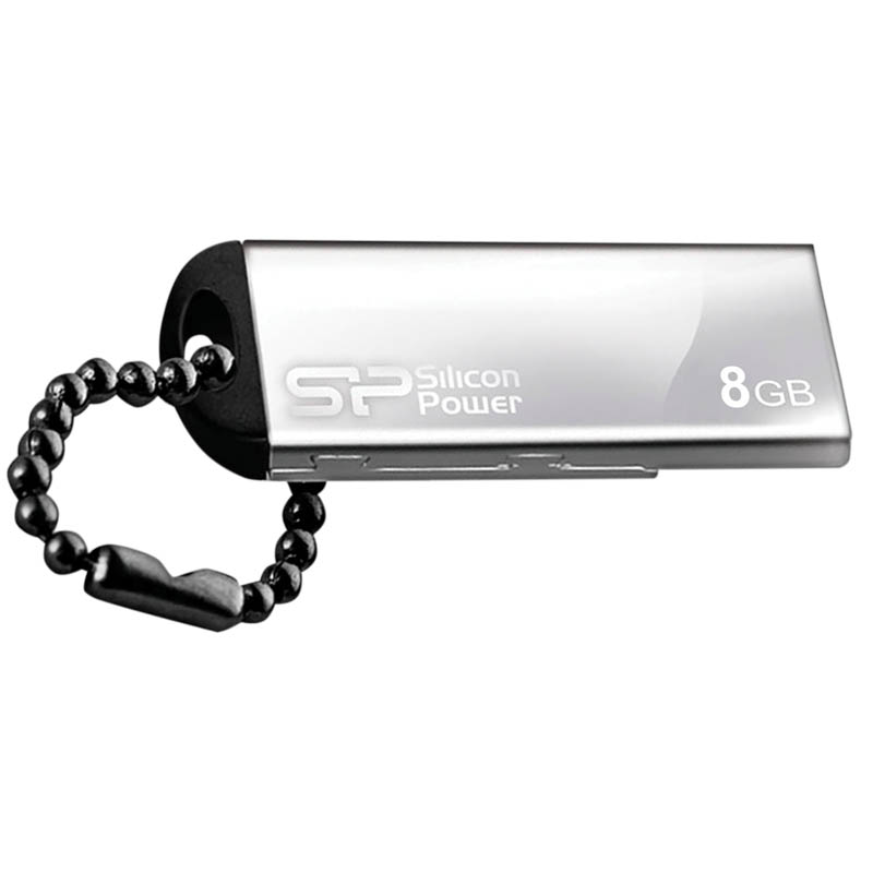 Память SiliconPower "Touch 830"   8GB, USB2.0 Flash Drive, серебристый