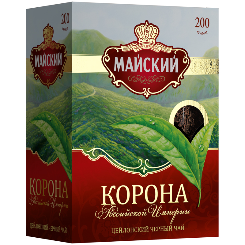 Чай Майский "Корона Российской Империи", черный листовой, 200г