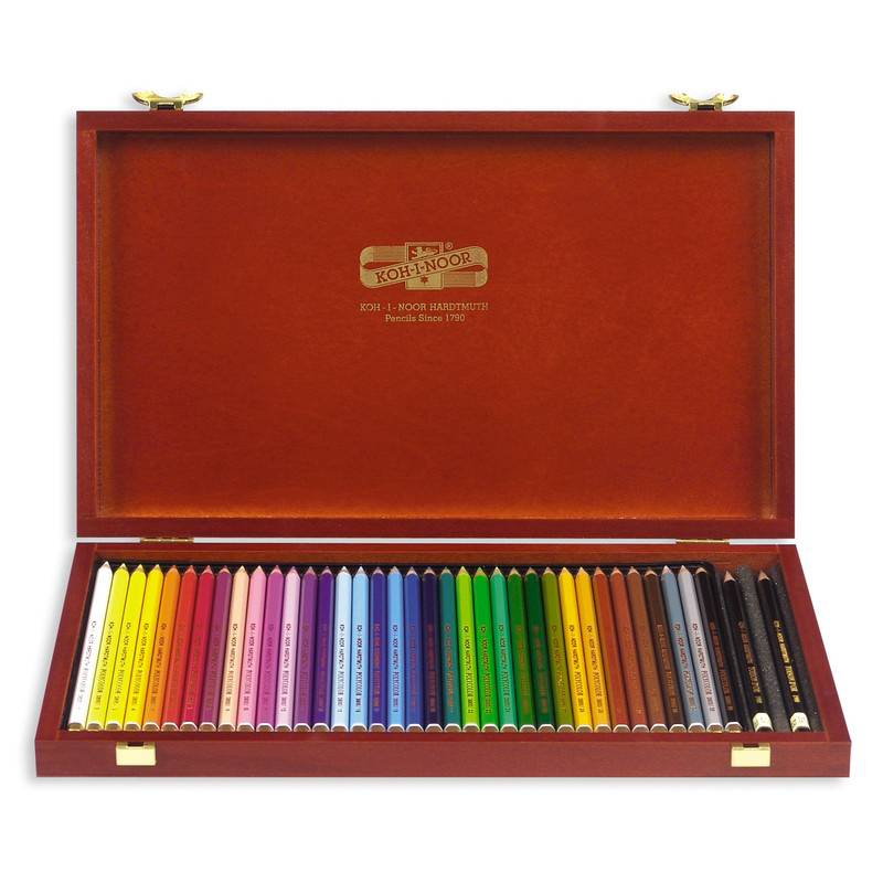 Карандаши цветные художественные Koh-I-Noor "PolyColor", 36цв., заточен., дерев.пенал
