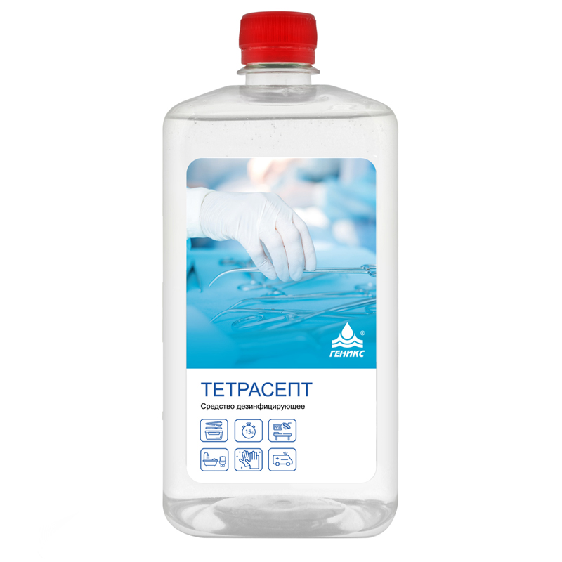 Средство антисептическое Тетрасепт, дезинфицирующее, флакон, 1л