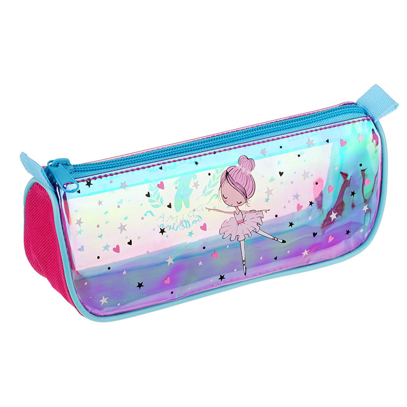 Пенал-косметичка 200*80*45 Berlingo "Ballet", голографический ПВХ