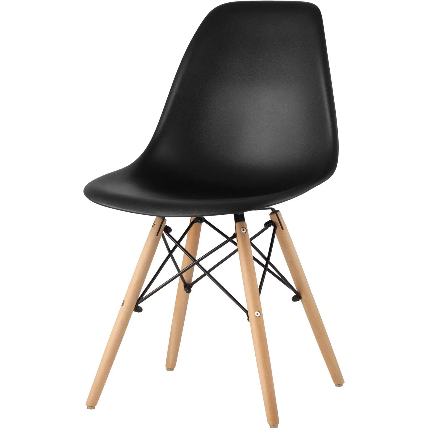 Стул для столовых SG_Eames черный PP, деревянные ножки