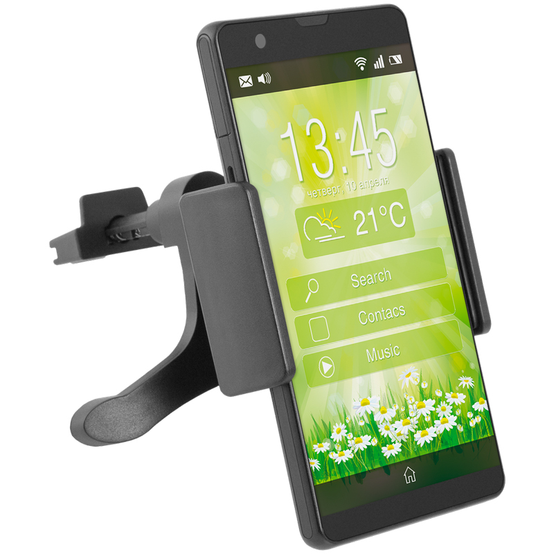 Держатель для смартфона автомобильный Defender CH-123 55-90мм, крепление на решетку вентиляции
