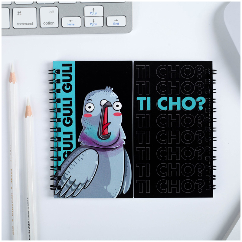 Записная книжка А6 48л. на гребне двойная ArtFox "Ti cho?"