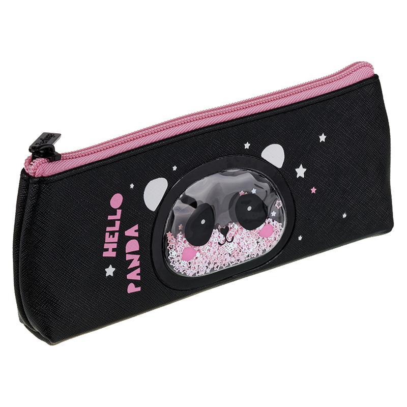 Пенал-косметичка 200*80*30 Berlingo "Hello panda", полиуретан
