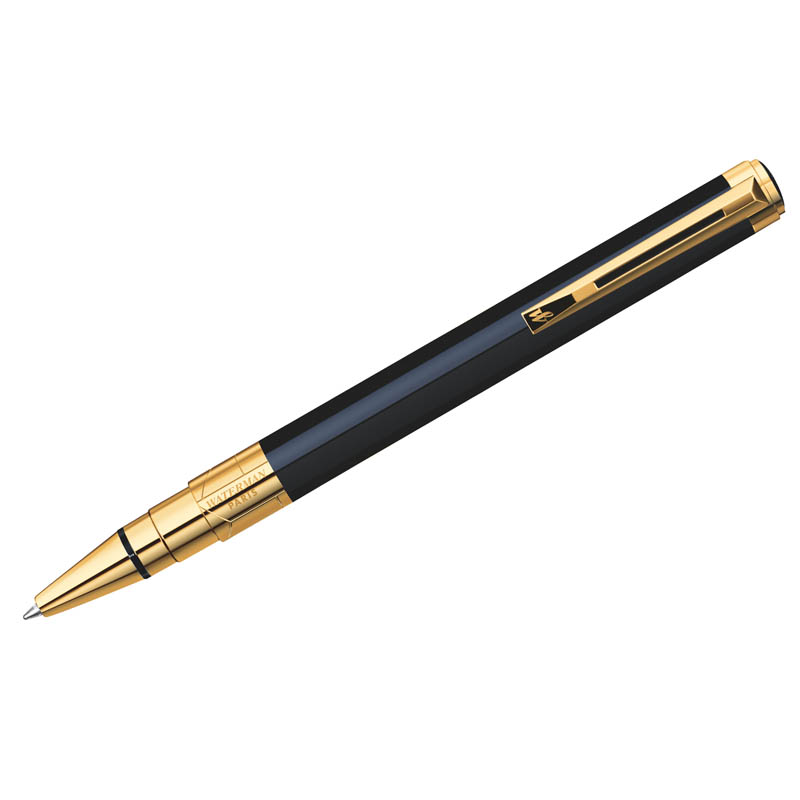 Ручка шариковая Waterman "Perspective Black GT" синяя, 1,0мм, поворот., подар. уп.