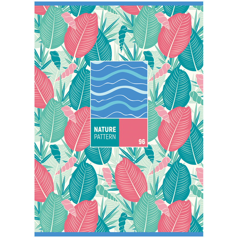 Тетрадь 96л., А4, клетка BG "Nature pattern"